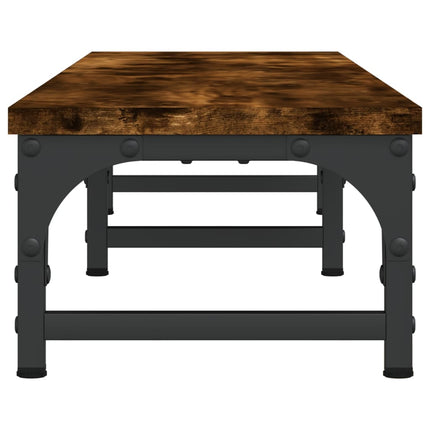 skærmstander 105x23x15,5 cm konstrueret træ røget egetræsfarve
