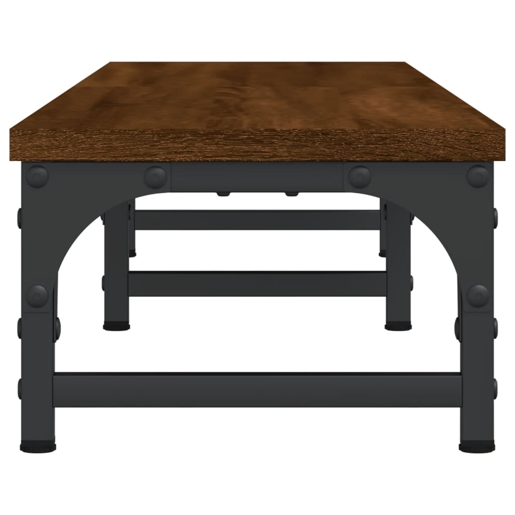 skærmstander 105x23x15,5 cm konstrueret træ brun egetræsfarve
