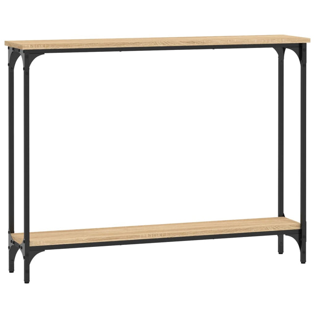 konsolbord 100x22,5x75 cm konstrueret træ sonoma-eg