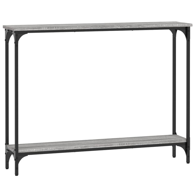 konsolbord 100x22,5x75 cm konstrueret træ grå sonoma-eg