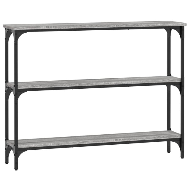konsolbord 100x22,5x75 cm konstrueret træ grå sonoma-eg