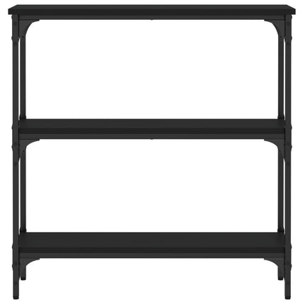 konsolbord 75x22,5x75 cm konstrueret træ sort