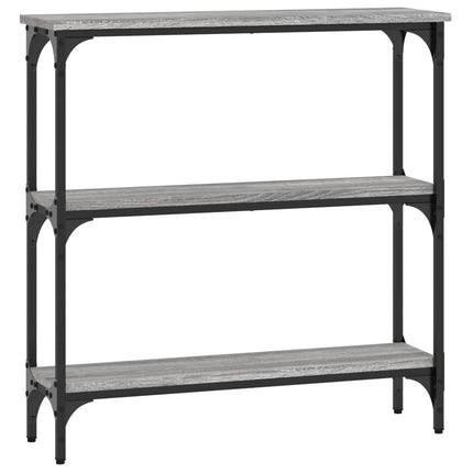 konsolbord 75x22,5x75 cm konstrueret træ grå sonoma-eg