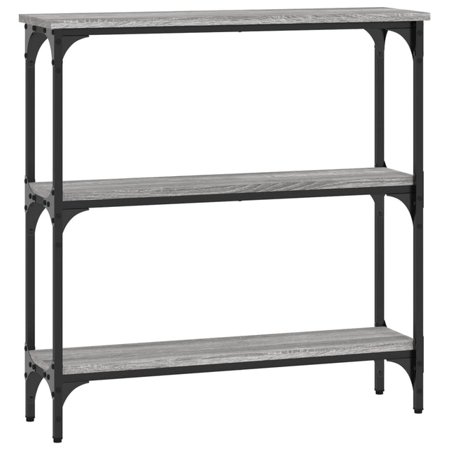 konsolbord 75x22,5x75 cm konstrueret træ grå sonoma-eg