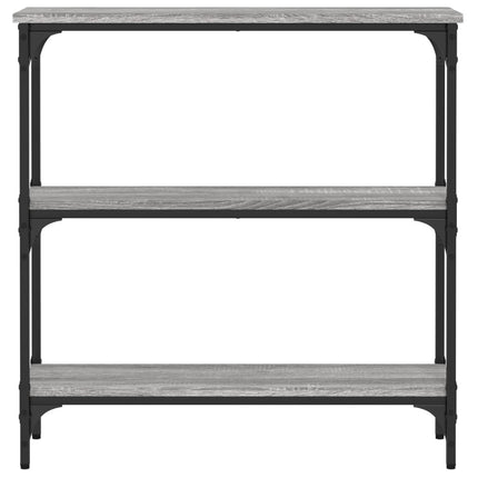 konsolbord 75x22,5x75 cm konstrueret træ grå sonoma-eg