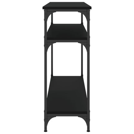 konsolbord 100x29x75 cm konstrueret træ sort