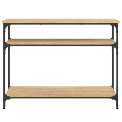konsolbord 100x29x75 cm konstrueret træ sonoma-eg