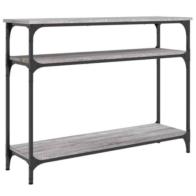 konsolbord 100x29x75 cm konstrueret træ grå sonoma-eg