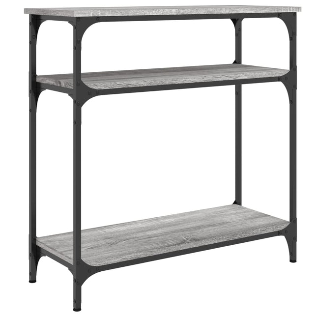 konsolbord 75x29x75 cm konstrueret træ grå sonoma-eg