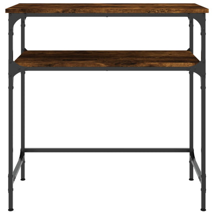konsolbord 75x35,5x75 cm konstrueret træ røget egetræsfarve