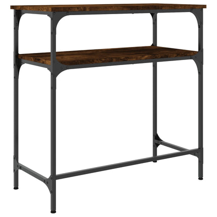 konsolbord 75x35,5x75 cm konstrueret træ røget egetræsfarve