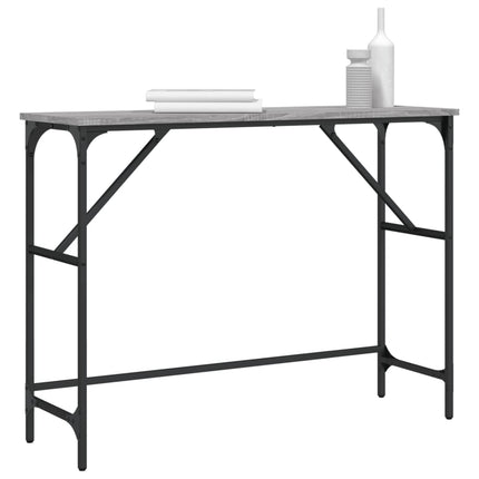 konsolbord 100x32x75 cm konstrueret træ grå sonoma-eg