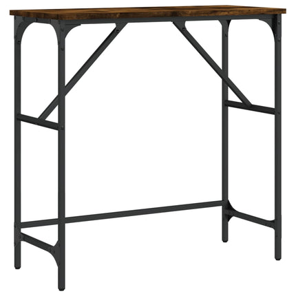 konsolbord 75x32x75 cm konstrueret træ røget egetræsfarve