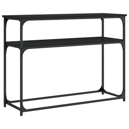konsolbord 100x35,5x75 cm konstrueret træ sort