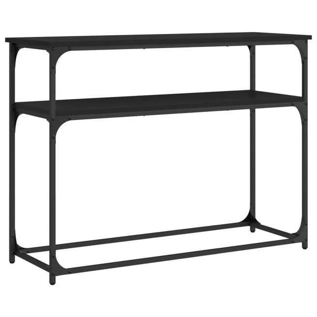 konsolbord 100x35,5x75 cm konstrueret træ sort