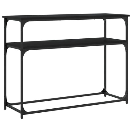 konsolbord 100x35,5x75 cm konstrueret træ sort