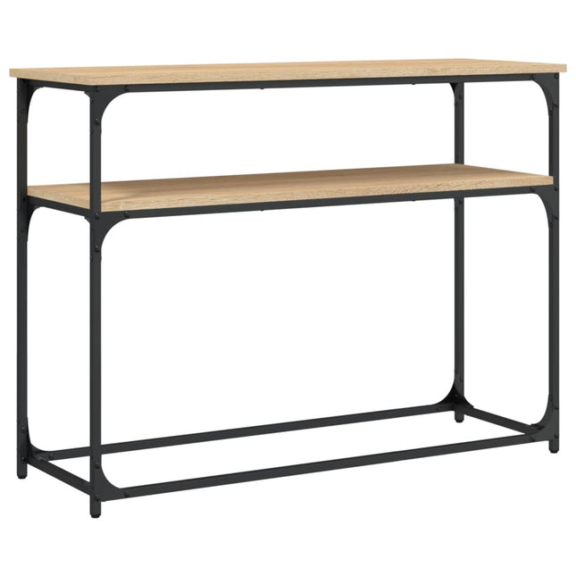 konsolbord 100x35,5x75 cm konstrueret træ sonoma-eg