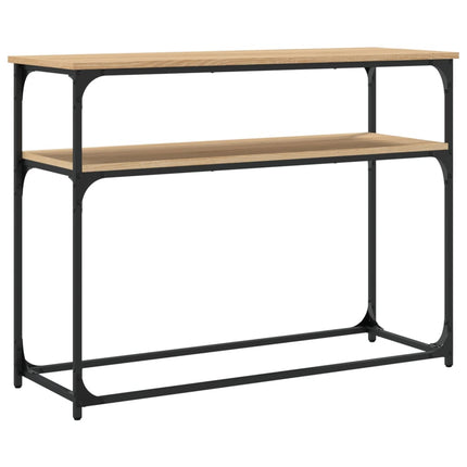 konsolbord 100x35,5x75 cm konstrueret træ sonoma-eg