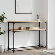 konsolbord 100x35,5x75 cm konstrueret træ sonoma-eg