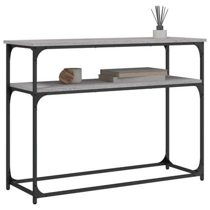 konsolbord 100x35,5x75 cm konstrueret træ grå sonoma-eg