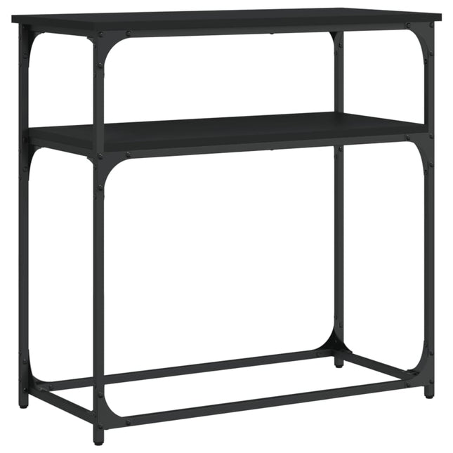konsolbord 75x35,5x75 cm konstrueret træ sort