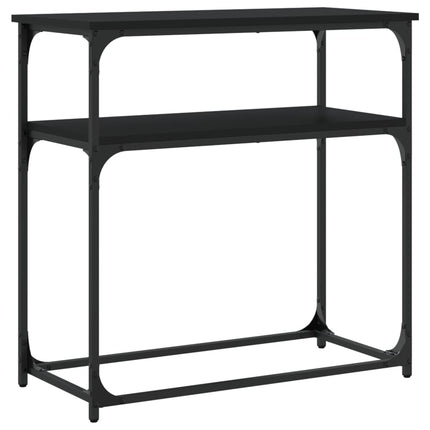 konsolbord 75x35,5x75 cm konstrueret træ sort