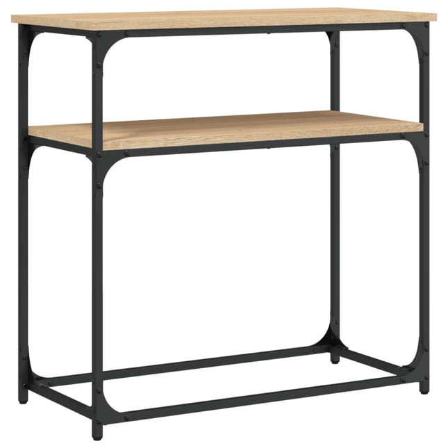konsolbord 75x35,5x75 cm konstrueret træ sonoma-eg