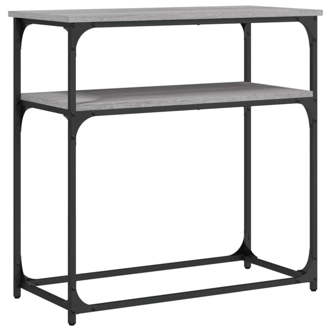 konsolbord 75x35,5x75 cm konstrueret træ grå sonoma-eg