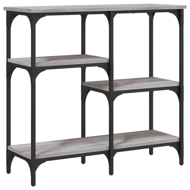 konsolbord 80x29x75 cm konstrueret træ grå sonoma-eg