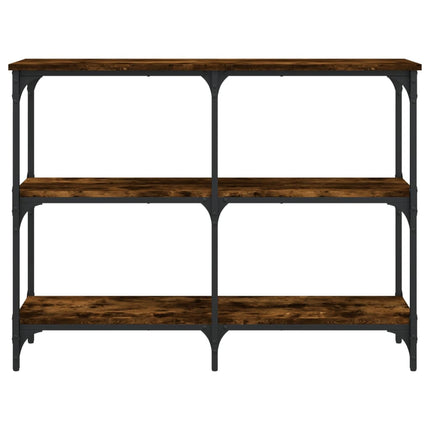 konsolbord 100x29x75 cm konstrueret træ røget egetræsfarve
