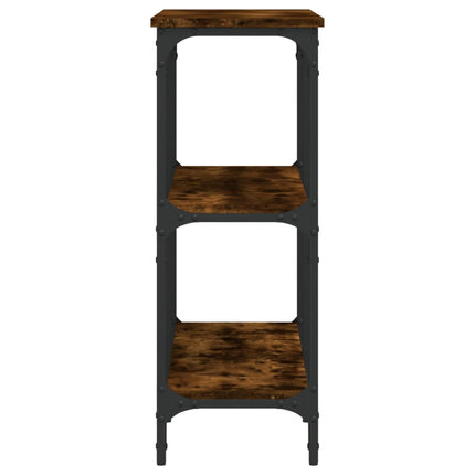 konsolbord 100x29x75 cm konstrueret træ røget egetræsfarve