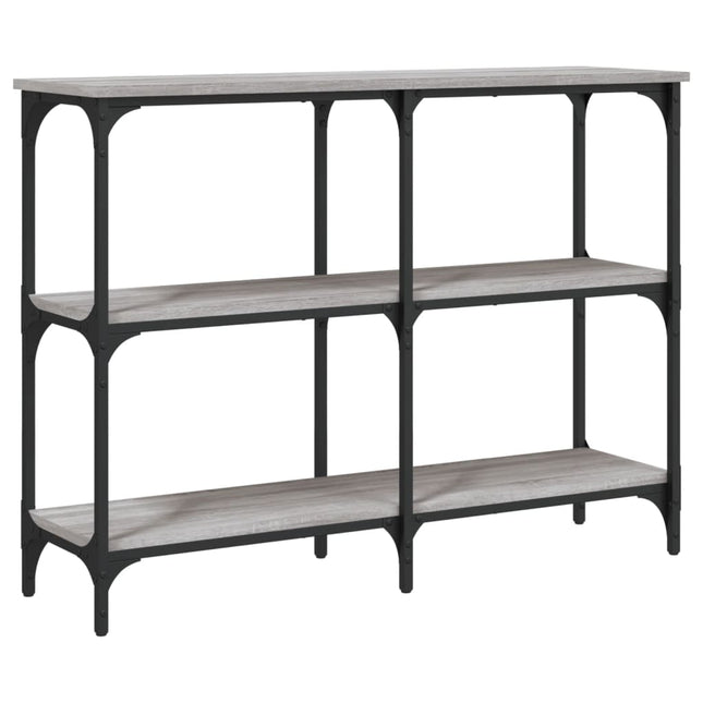 konsolbord 100x29x75 cm konstrueret træ grå sonoma-eg