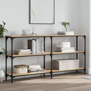 konsolbord 150x29x75 cm konstrueret træ sonoma-eg