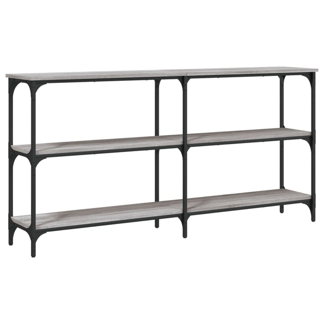 konsolbord 150x29x75 cm konstrueret træ grå sonoma-eg