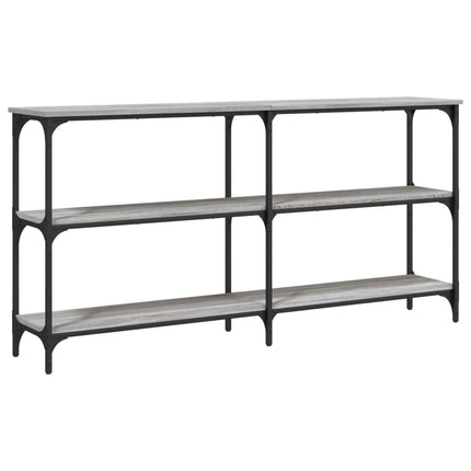 konsolbord 150x29x75 cm konstrueret træ grå sonoma-eg