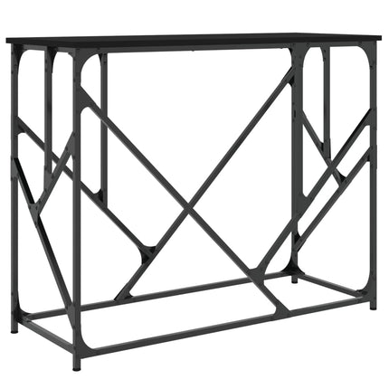 konsolbord 100x40x80 cm konstrueret træ sort