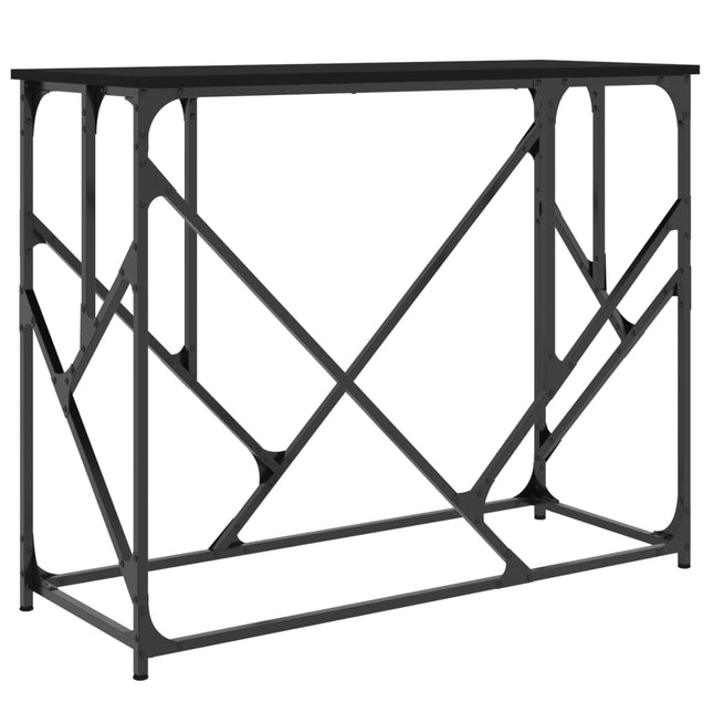 konsolbord 100x40x80 cm konstrueret træ sort
