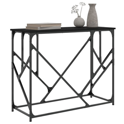 konsolbord 100x40x80 cm konstrueret træ sort