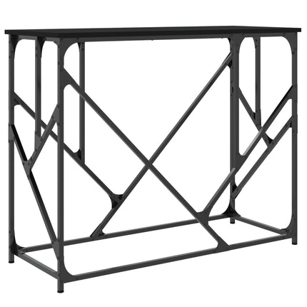 konsolbord 100x40x80 cm konstrueret træ sort