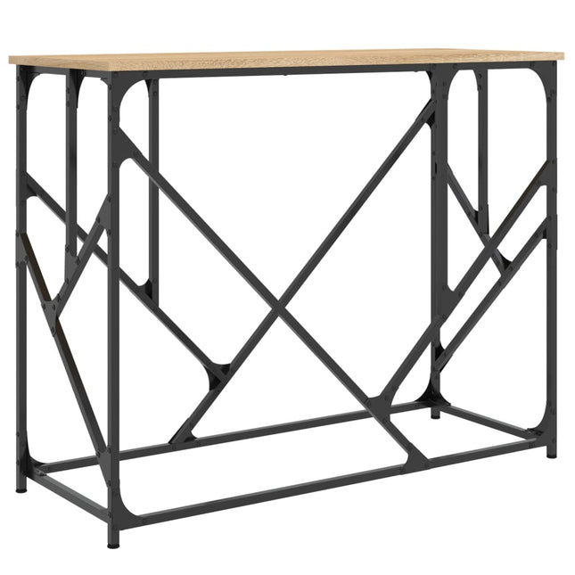 konsolbord 100x40x80 cm konstrueret træ sonoma-eg