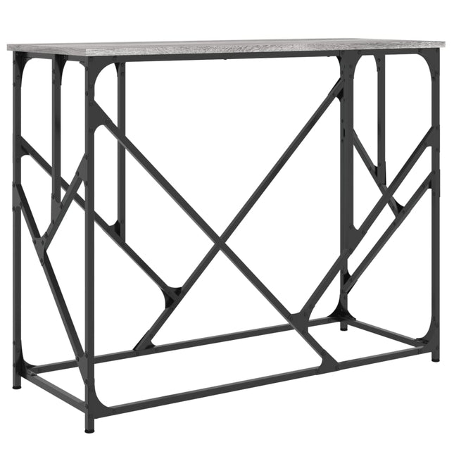 konsolbord 100x40x80 cm konstrueret træ grå sonoma-eg