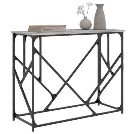 konsolbord 100x40x80 cm konstrueret træ grå sonoma-eg
