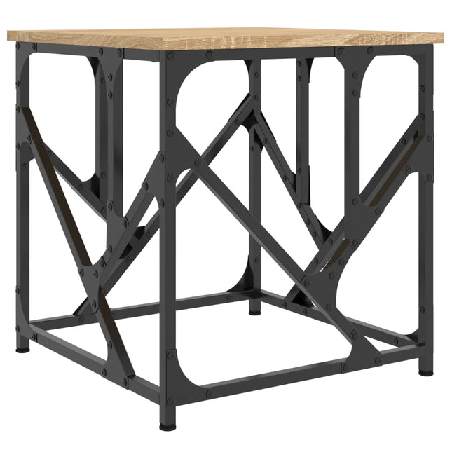 sofabord 45x45x47,5 cm konstrueret træ sonoma-eg