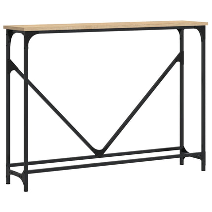 konsolbord 102x22,5x75 cm konstrueret træ sonoma-eg