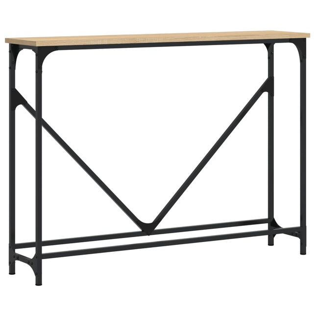 konsolbord 102x22,5x75 cm konstrueret træ sonoma-eg