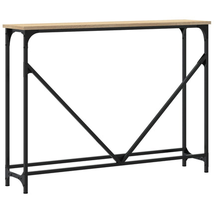 konsolbord 102x22,5x75 cm konstrueret træ sonoma-eg