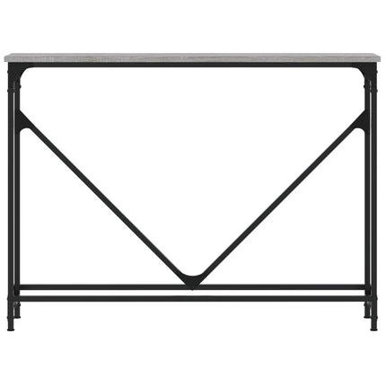 konsolbord 102x22,5x75 cm konstrueret træ grå sonoma-eg