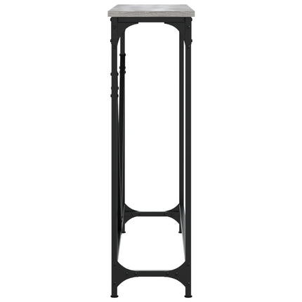 konsolbord 102x22,5x75 cm konstrueret træ grå sonoma-eg