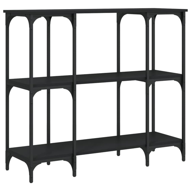 konsolbord 102x35x90 cm konstrueret træ sort