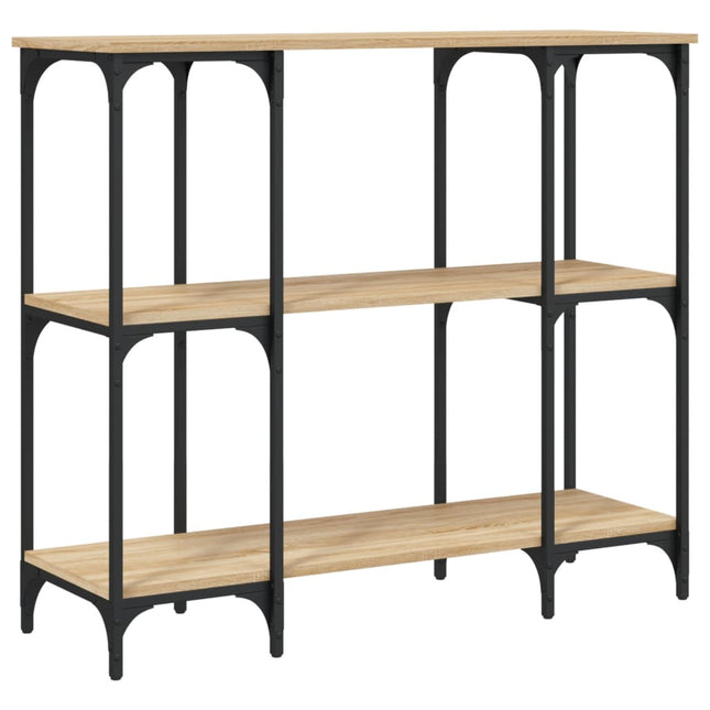 konsolbord 102x35x90 cm konstrueret træ sonoma-eg